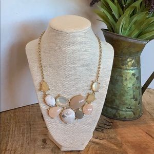 LOFT Gold and Stone Statement Necklace